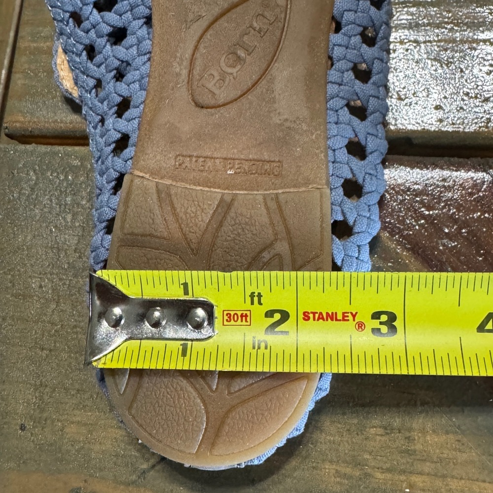 Born Woven Mules Women Blue Boho Casual Breathable Slip On Loafers *no size tag* - Picture 6 of 10